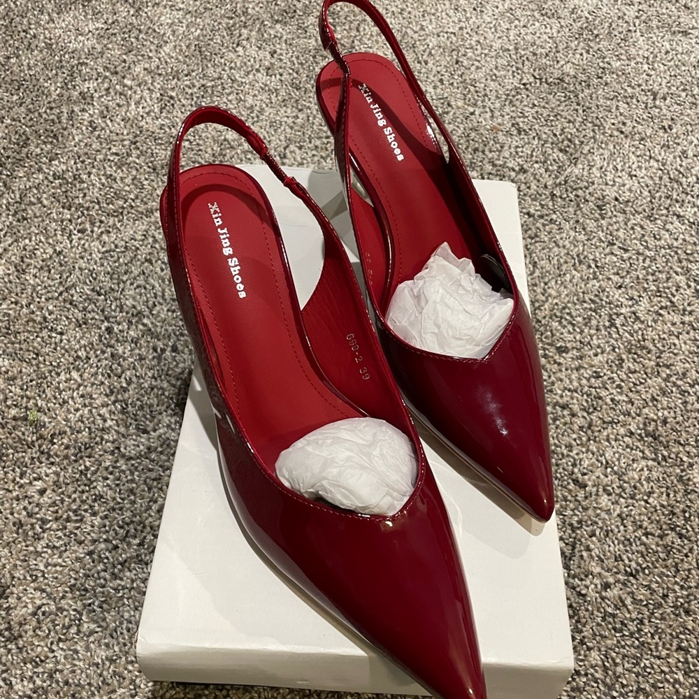 Red Slingback Heels